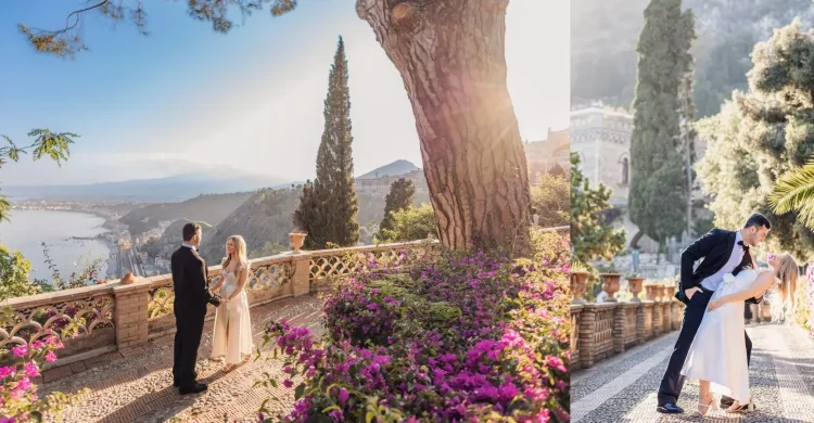 Sicily Elopement Package in Taormina | Historic Streets and Coastal Views
