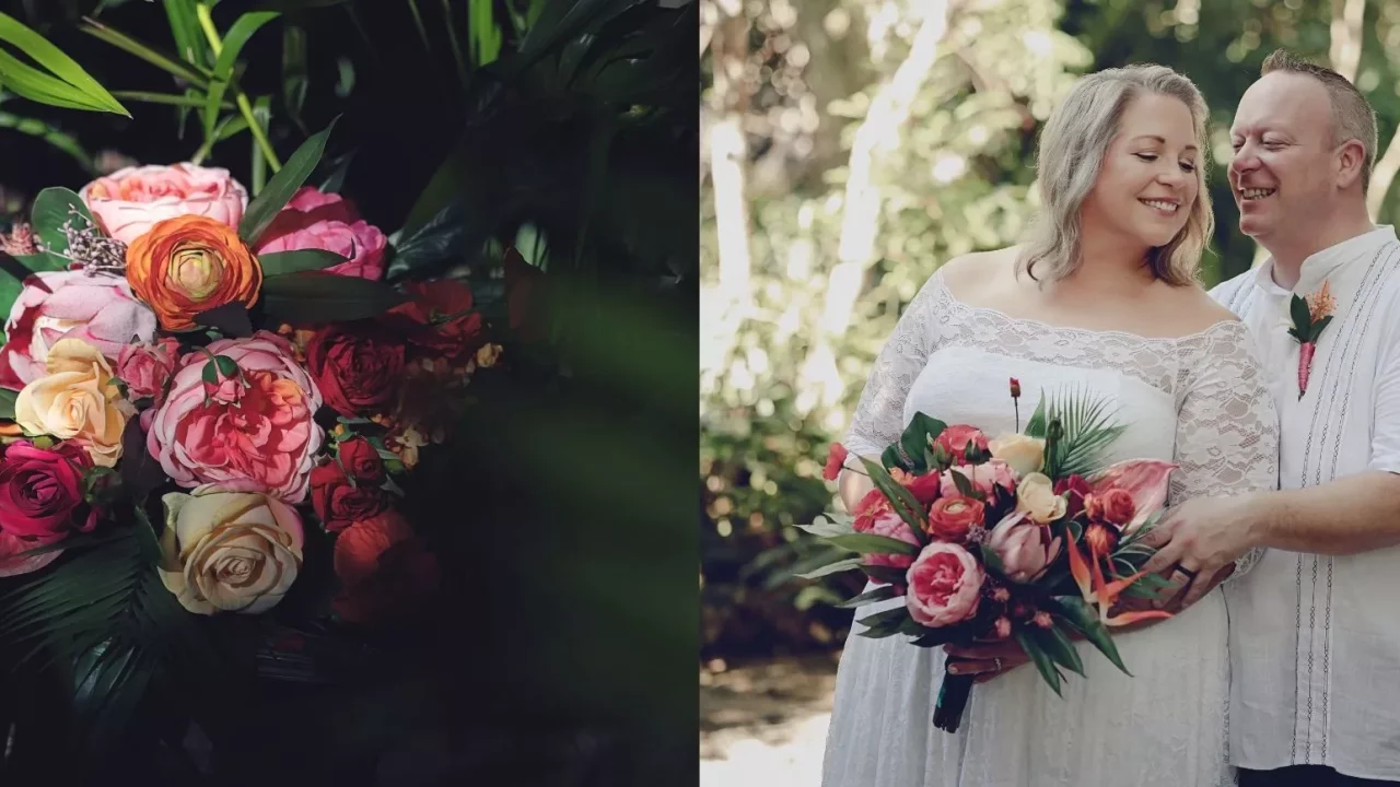 Cenote Wedding Flower Bouquet