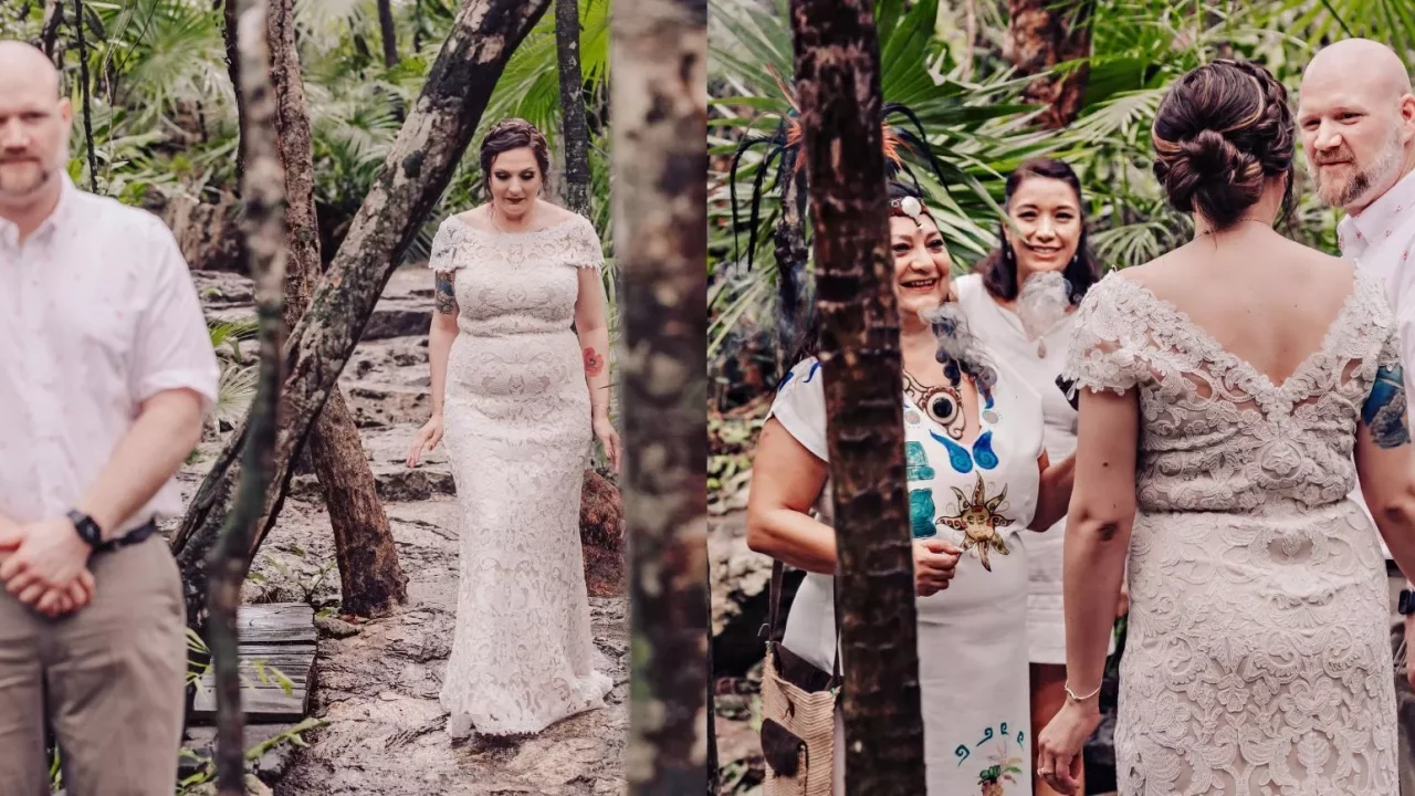 Cenote Wedding Vow Renewal