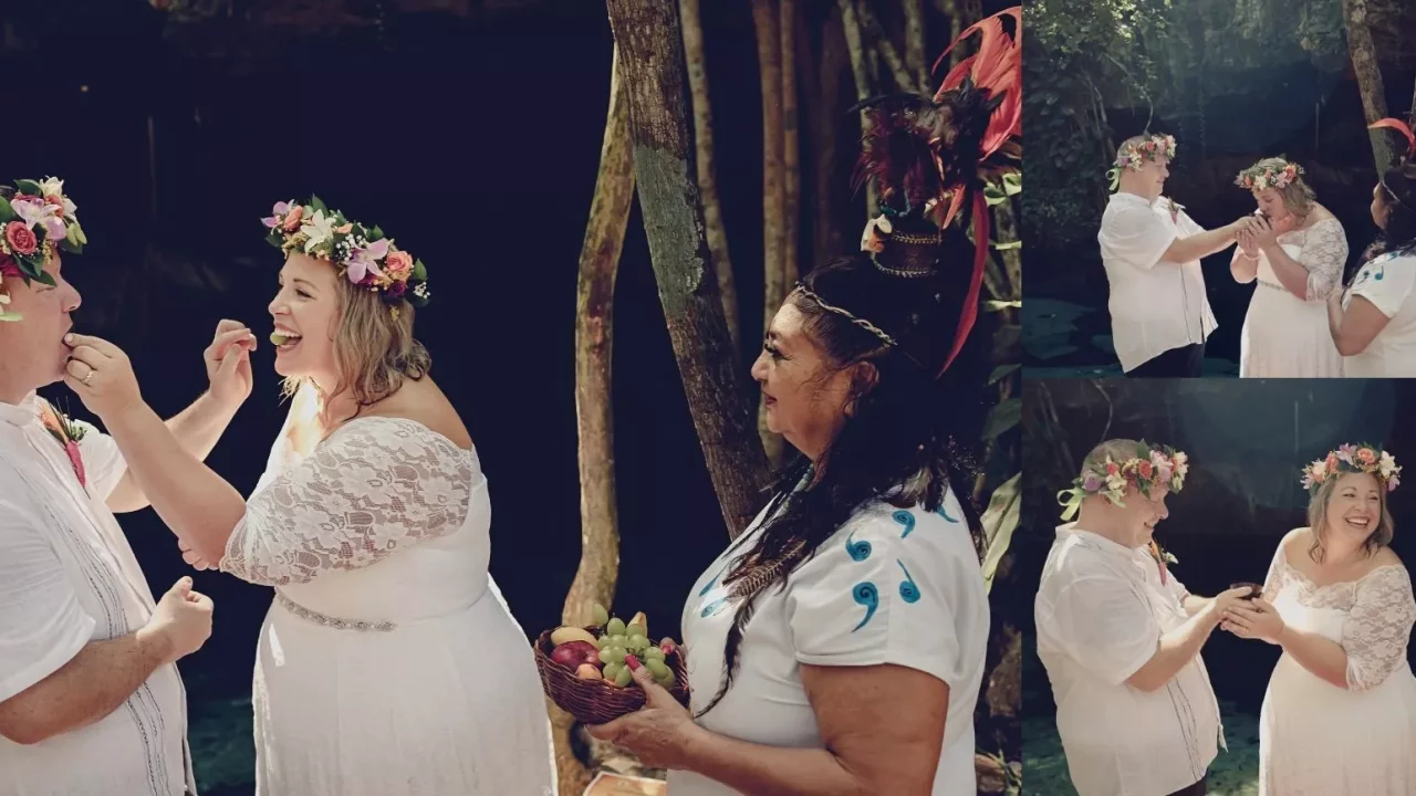 Cenote Wedding Elopement Local Shaman