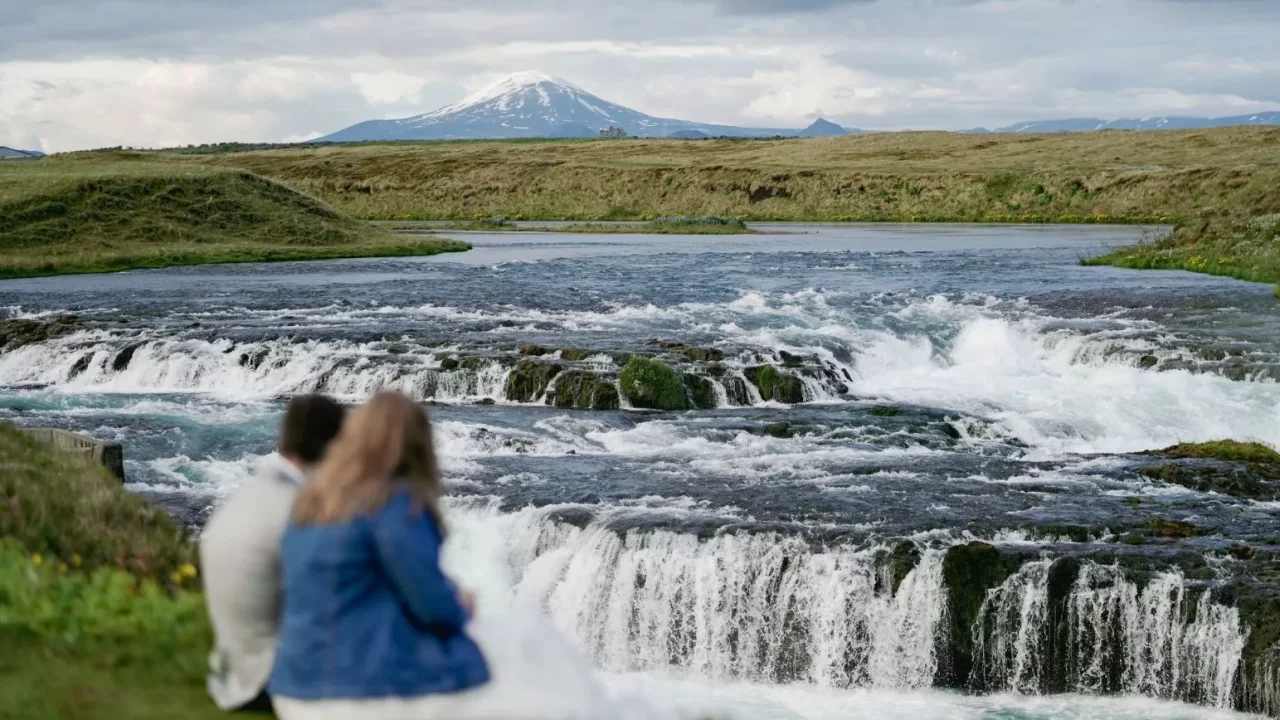 Waterfall Reykjavik Wedding Iceland