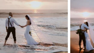 Bali Elopement - Beachside ceremony and Sunset Photoshoot