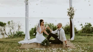 Bali Elopement - Beachside ceremony and Sunset Photoshoot