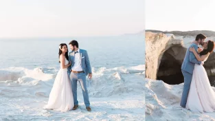 Greece Elopement - Milos beach wedding with Boat Cruise