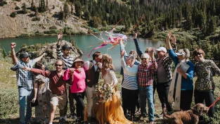 Colorado Adventure Wedding - Alpine Lake Hiking Elopement