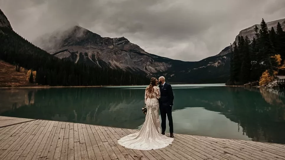 heli elopement package canada lake louise