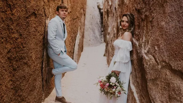 california elopement in joshua tree national park