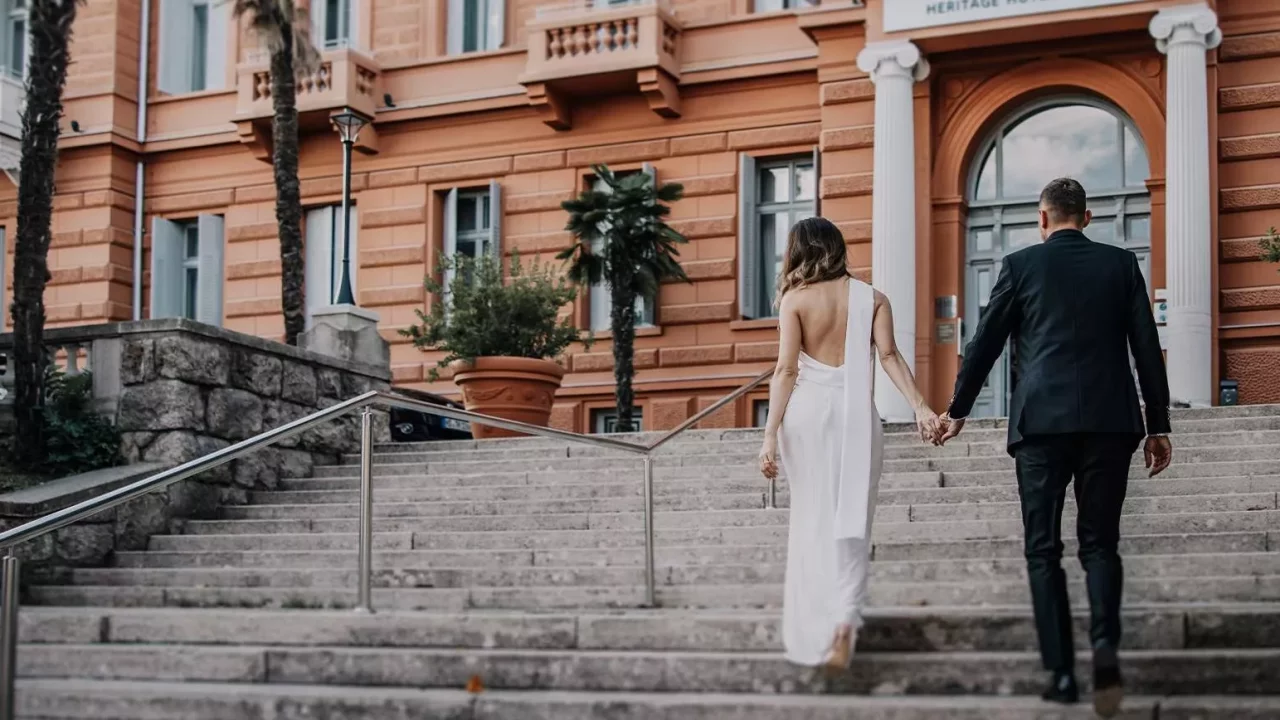 After wedding tour in Croatia, Europe