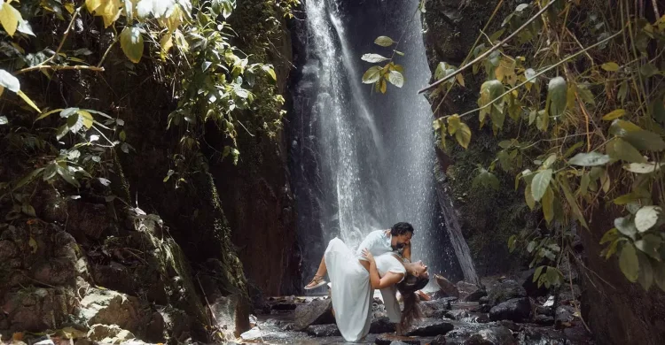 Puerto Rico Elopement Package | Zipline Wedding at Waterfall