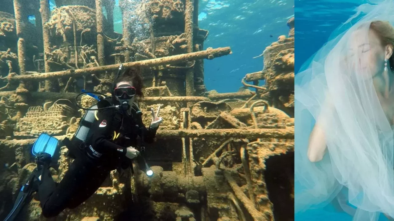 Underwater Wedding in Crete Scuba Dive Wedding -1