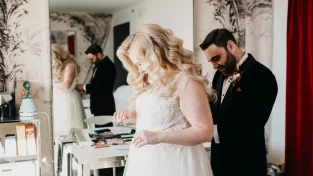 Las Vegas Elopement Photos at Little White Chapel and Fremont Street