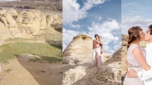 Elope in Alberta | Get married in Writing-on-Stone Park
