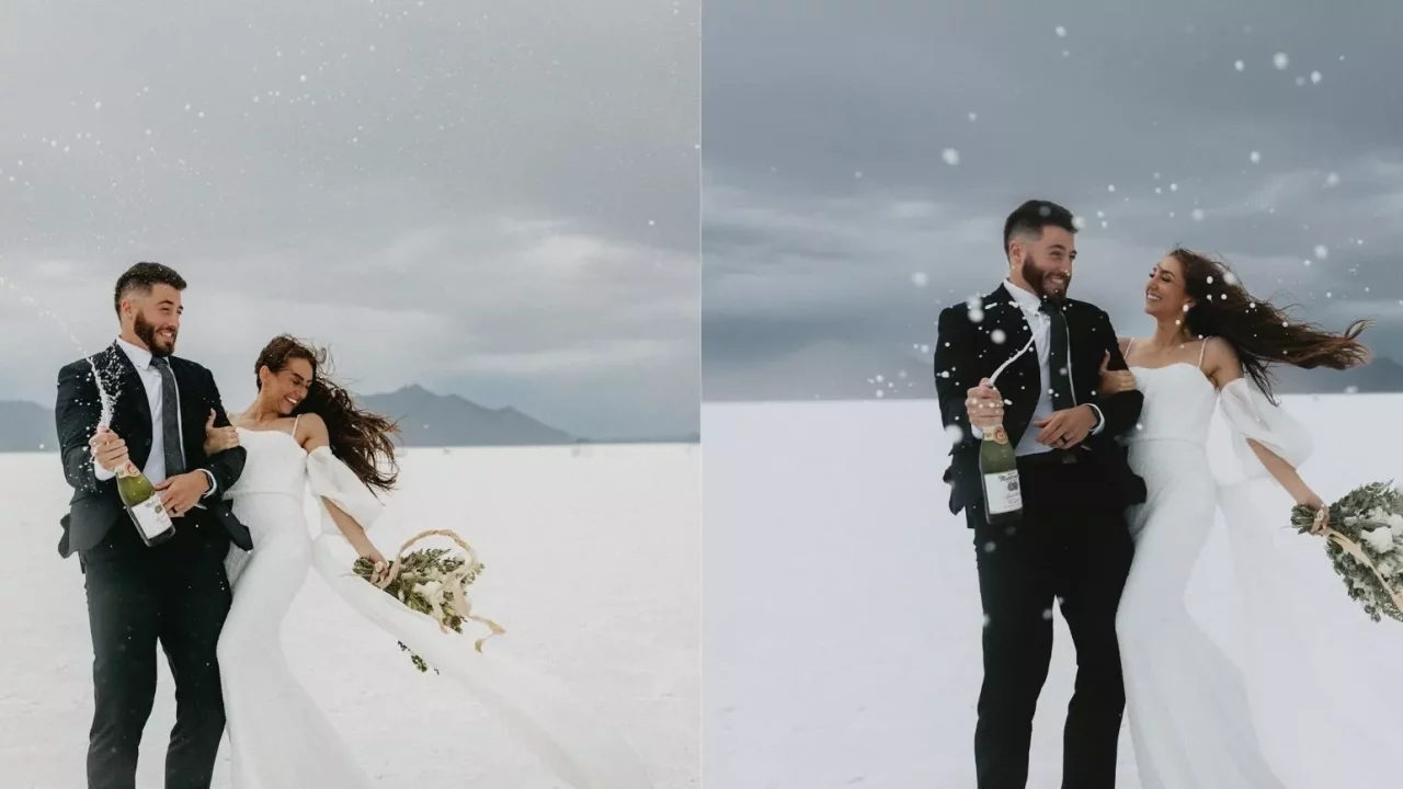 Wedding in Utah Bonneville Salt Flats Elopement Wedding – 1
