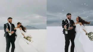 Bonneville Salt Flats Elopement Wedding in Utah