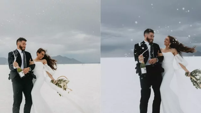 Wedding in Utah Bonneville Salt Flats Elopement Wedding – 1