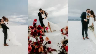 Bonneville Salt Flats Elopement Wedding in Utah