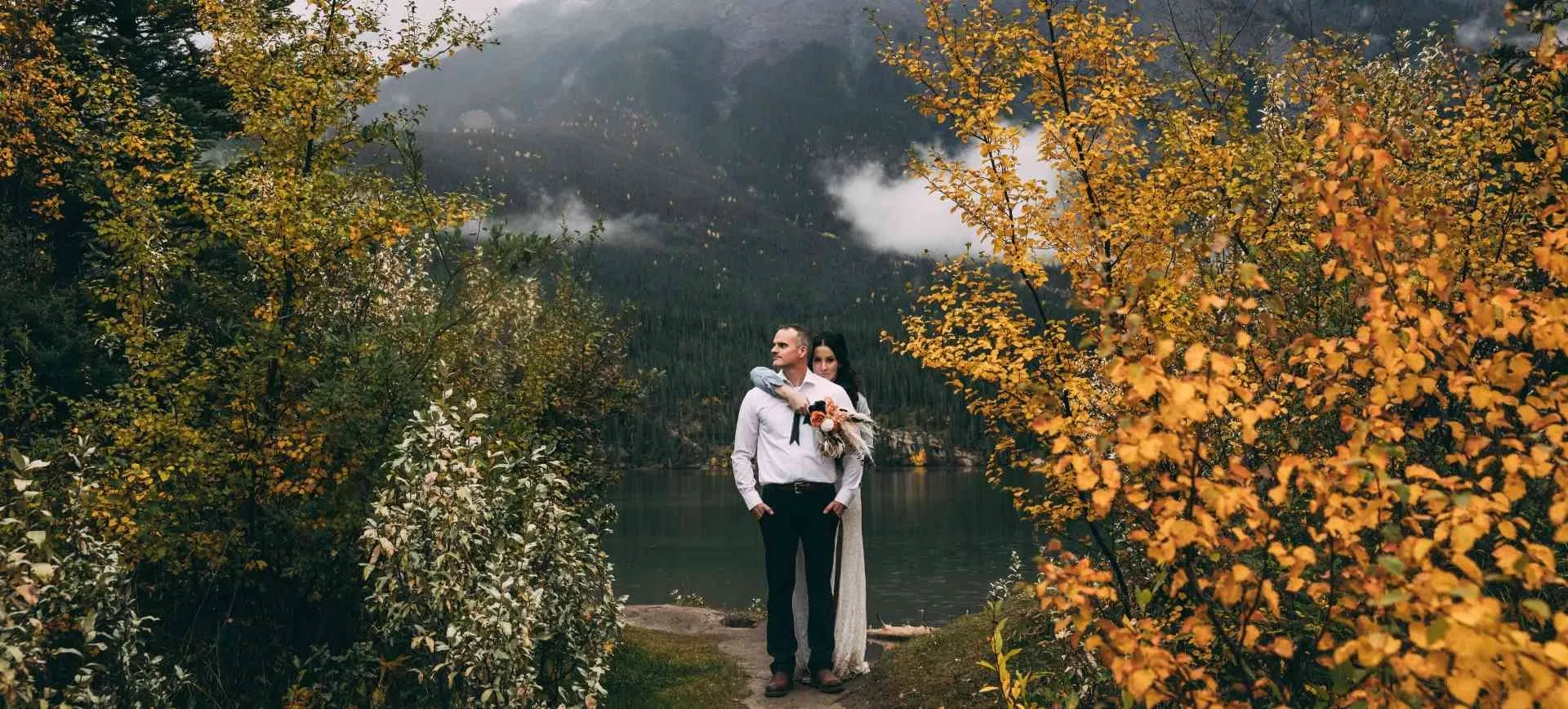 Jasper Elopement Package | All-inclusive Canoe Wedding in Alberta