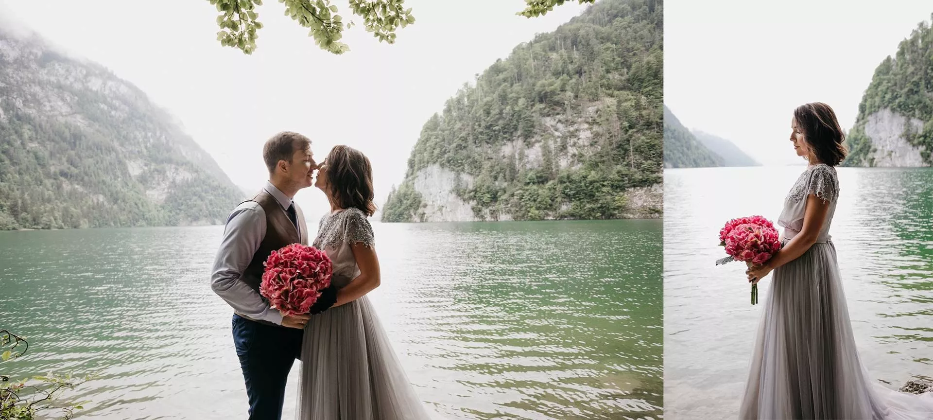 Austria Elopement - Ceremony, Boatride and Picnic at Lake Königssee