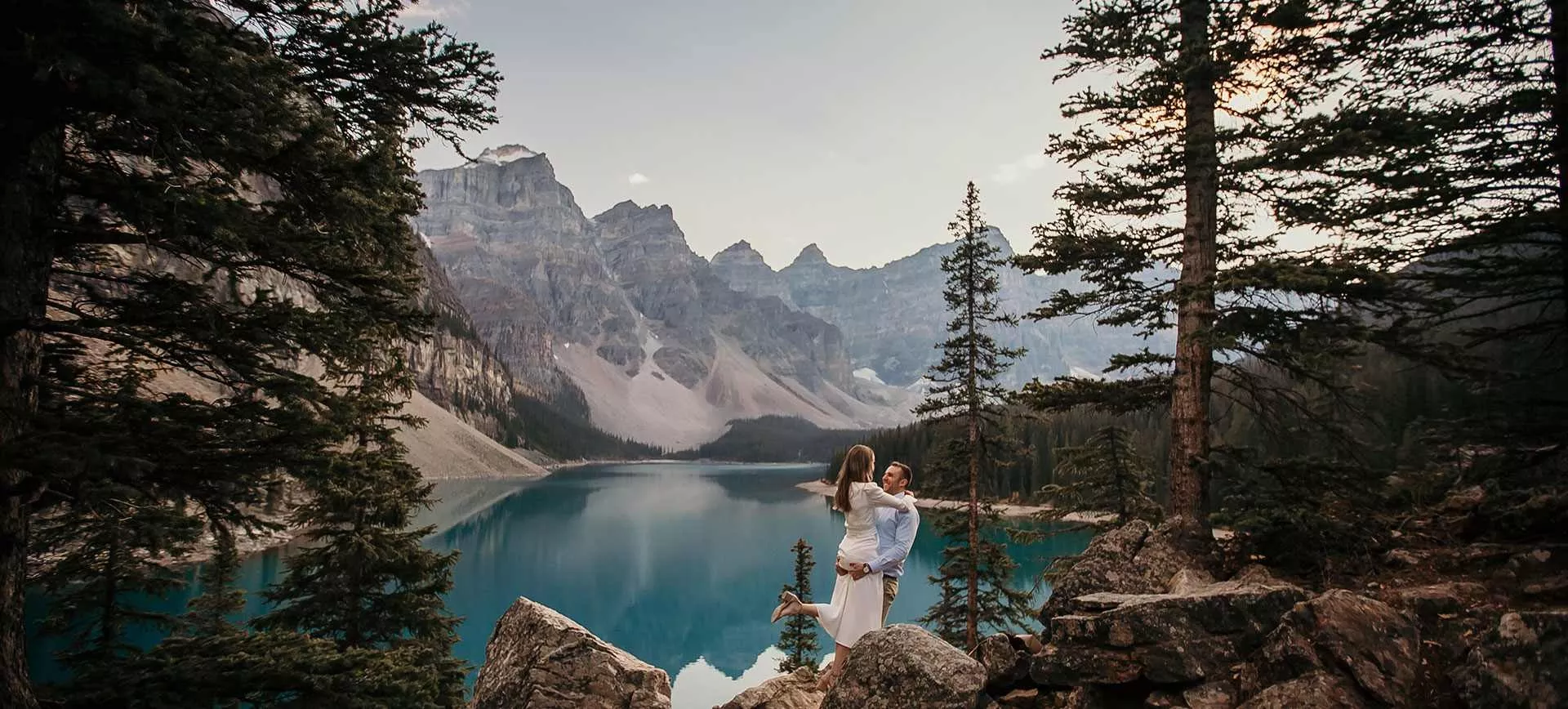 Mountain Lake and Canoe Adventure Wedding | Elope to Banff