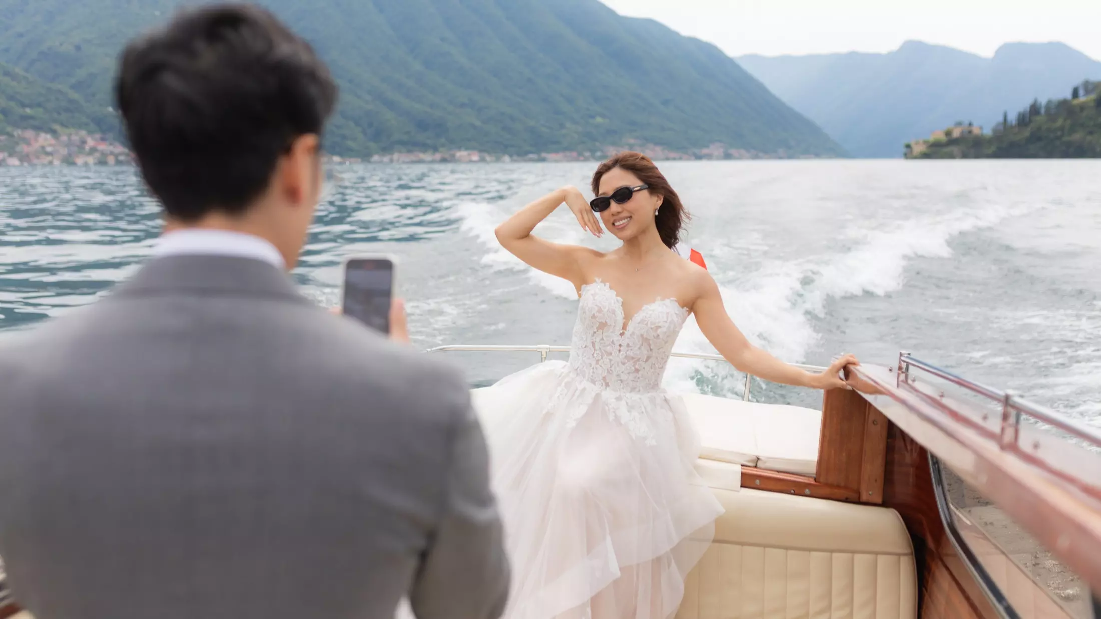 Private Boat Elopement in Lake Como | Italy