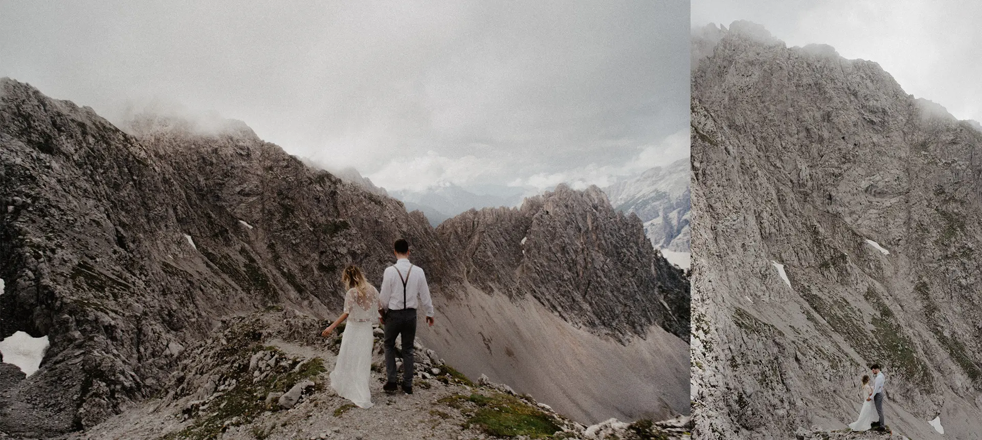 Austrian mountain elopement wedding ceremony alps