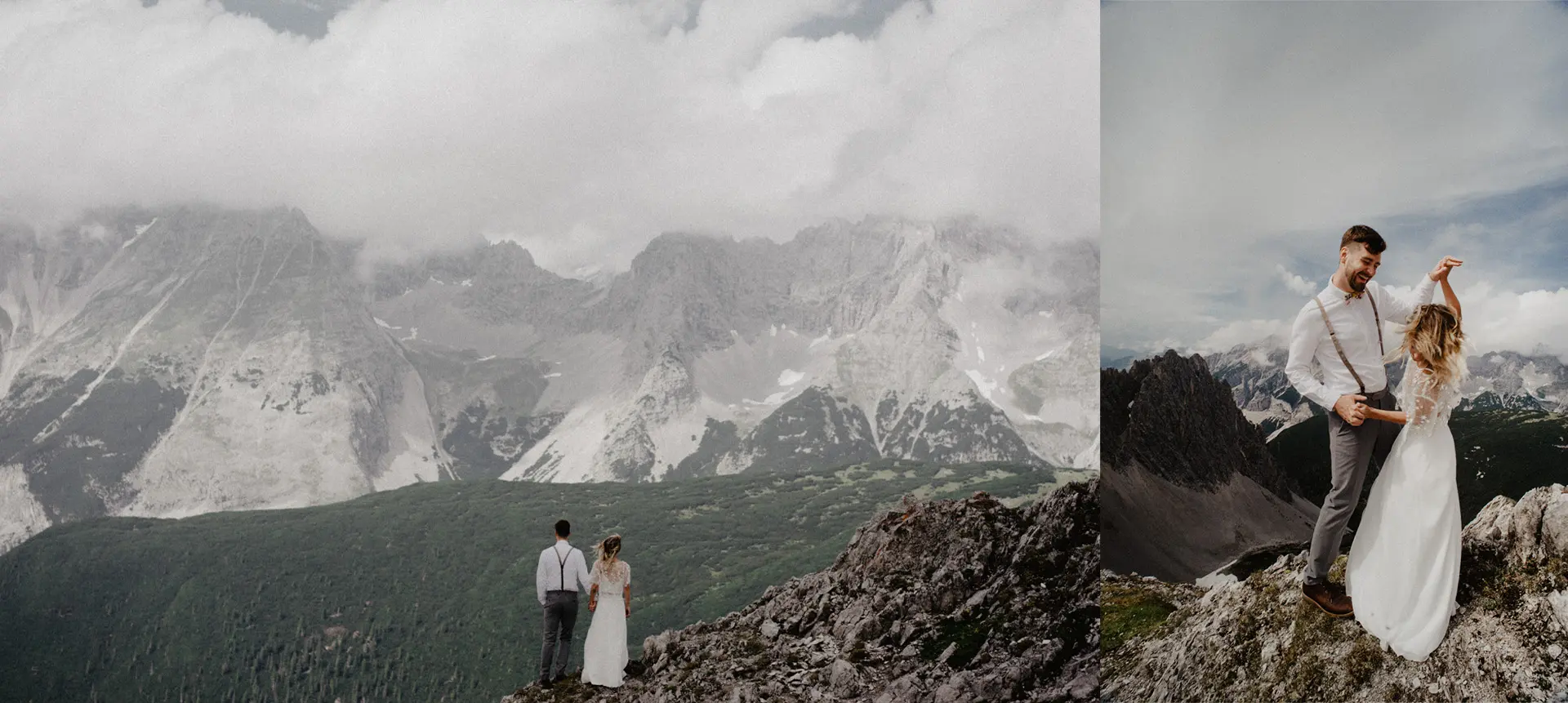 Austrian mountain elopement wedding ceremony innsbruck