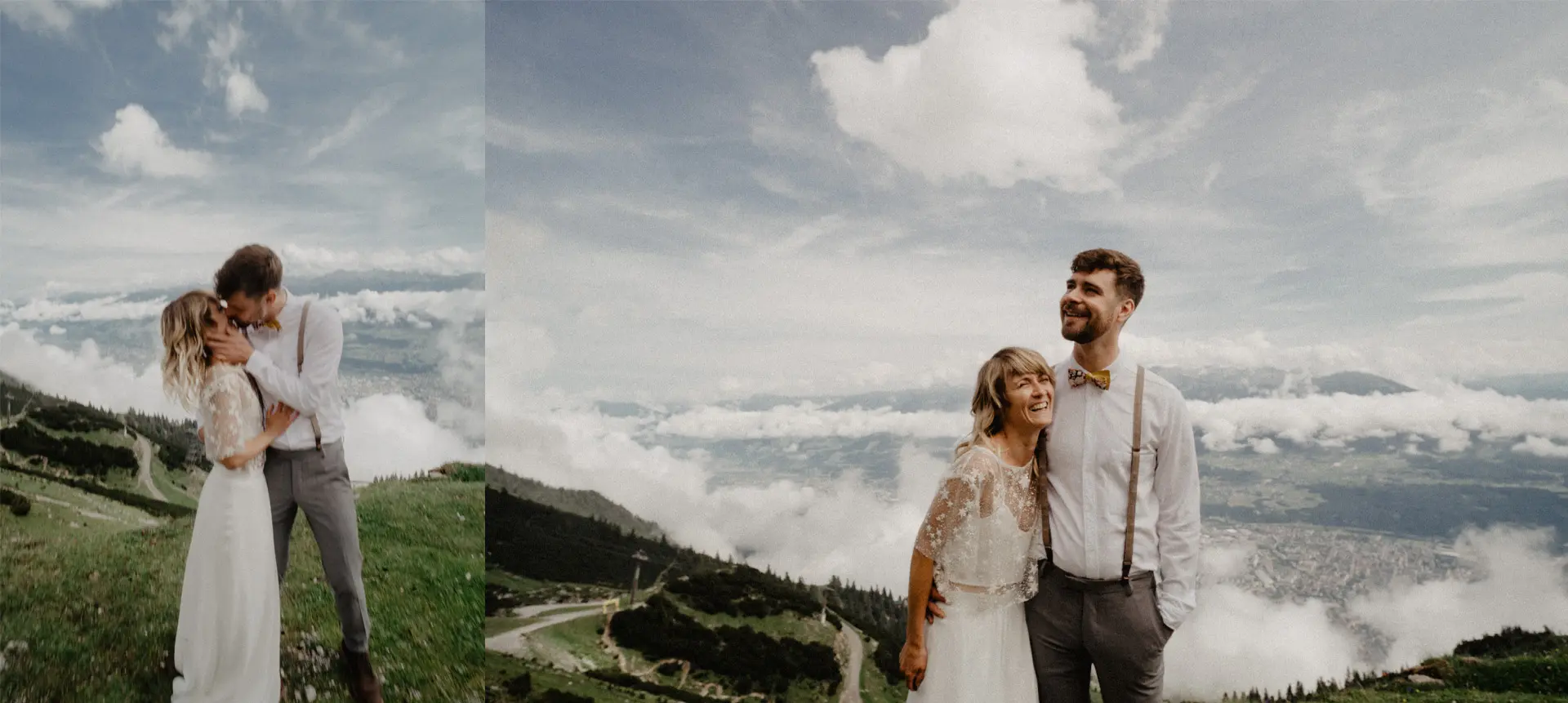 Mountain elopement ceremony austria