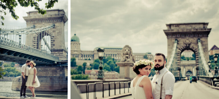 Best elopement and honeymoon place in Europe is Budapest city - super romantic backdrop with Chain