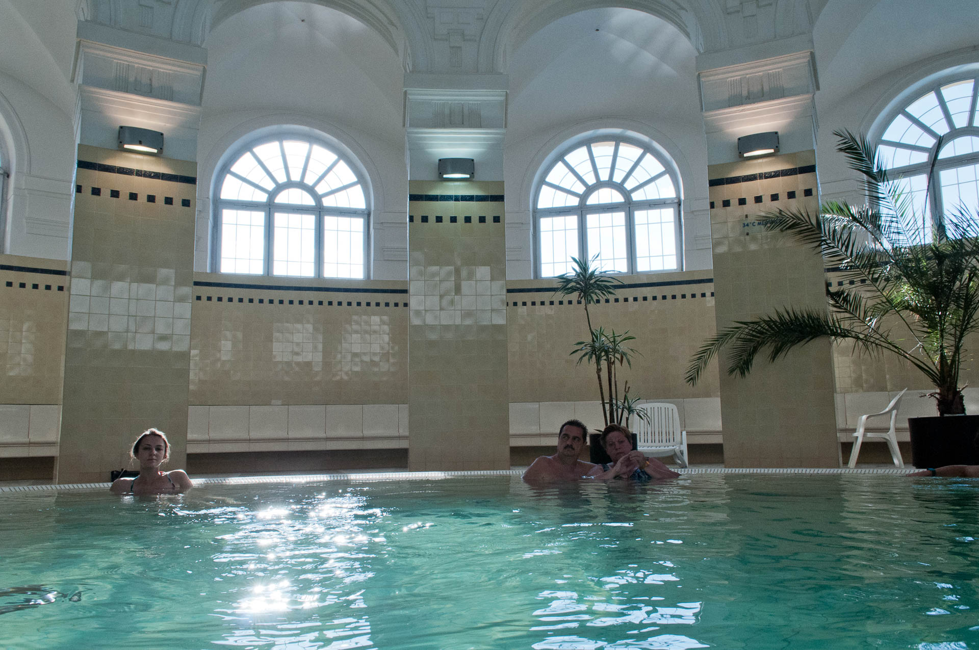 Budapest city elopement and honeymoon - relaxing in thermal spa