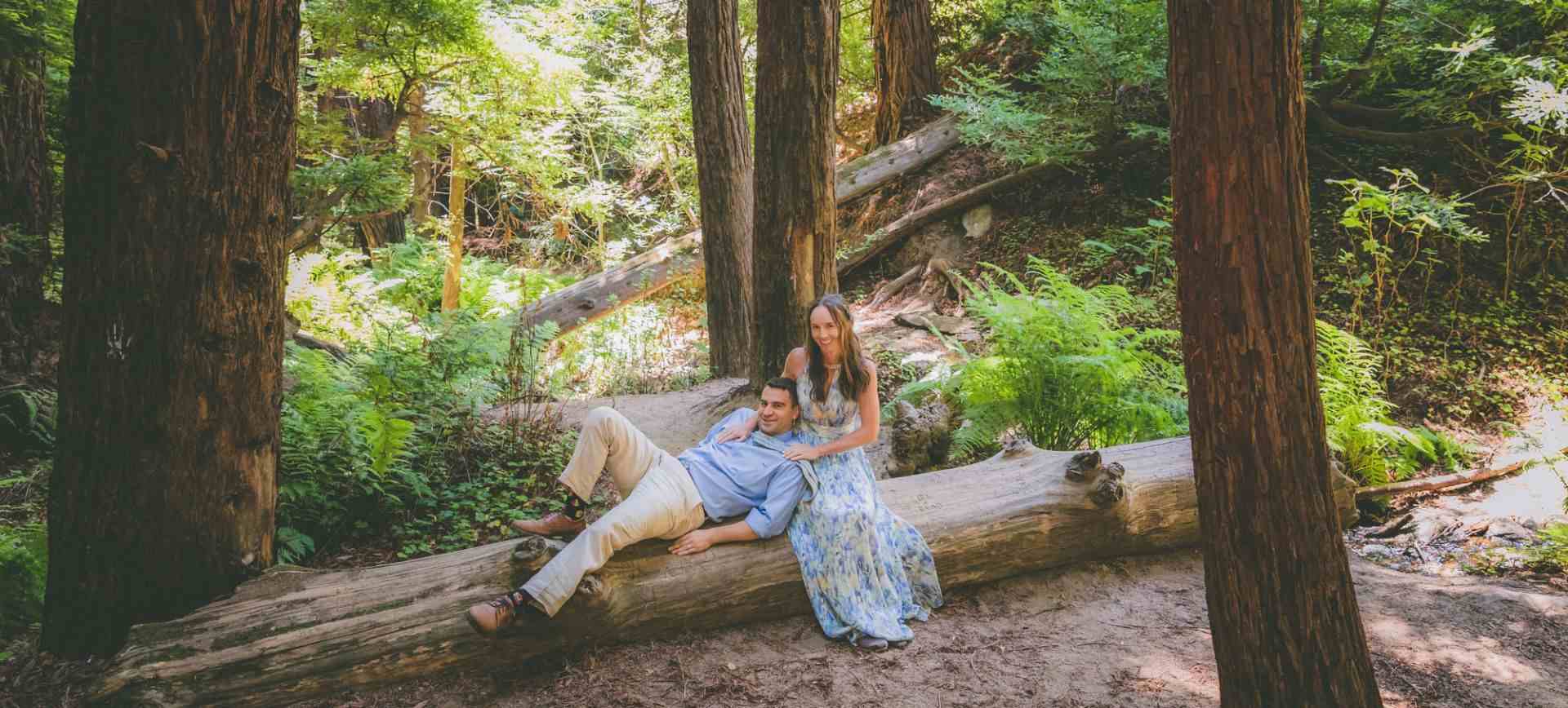 engagment photos big sur redwoods
