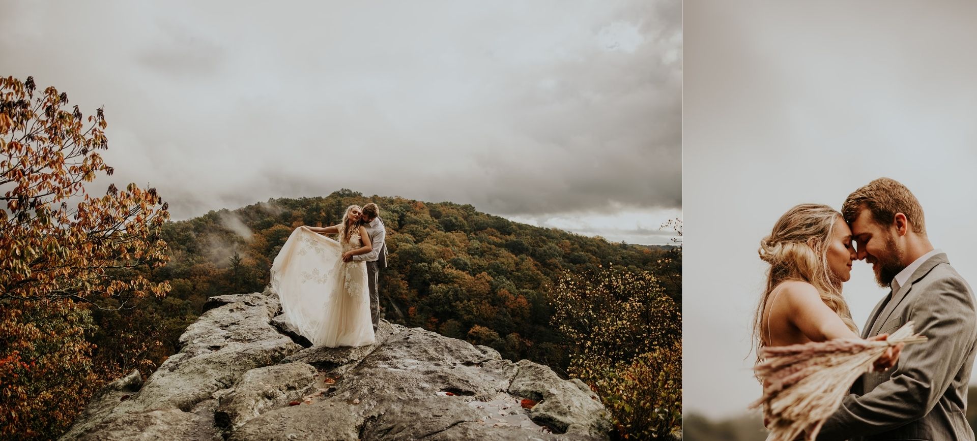 maryland wedding package - wedding couple hike to king queen seat