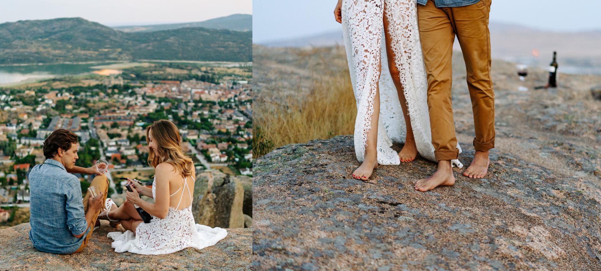 madrid engagement photos in the mountains
