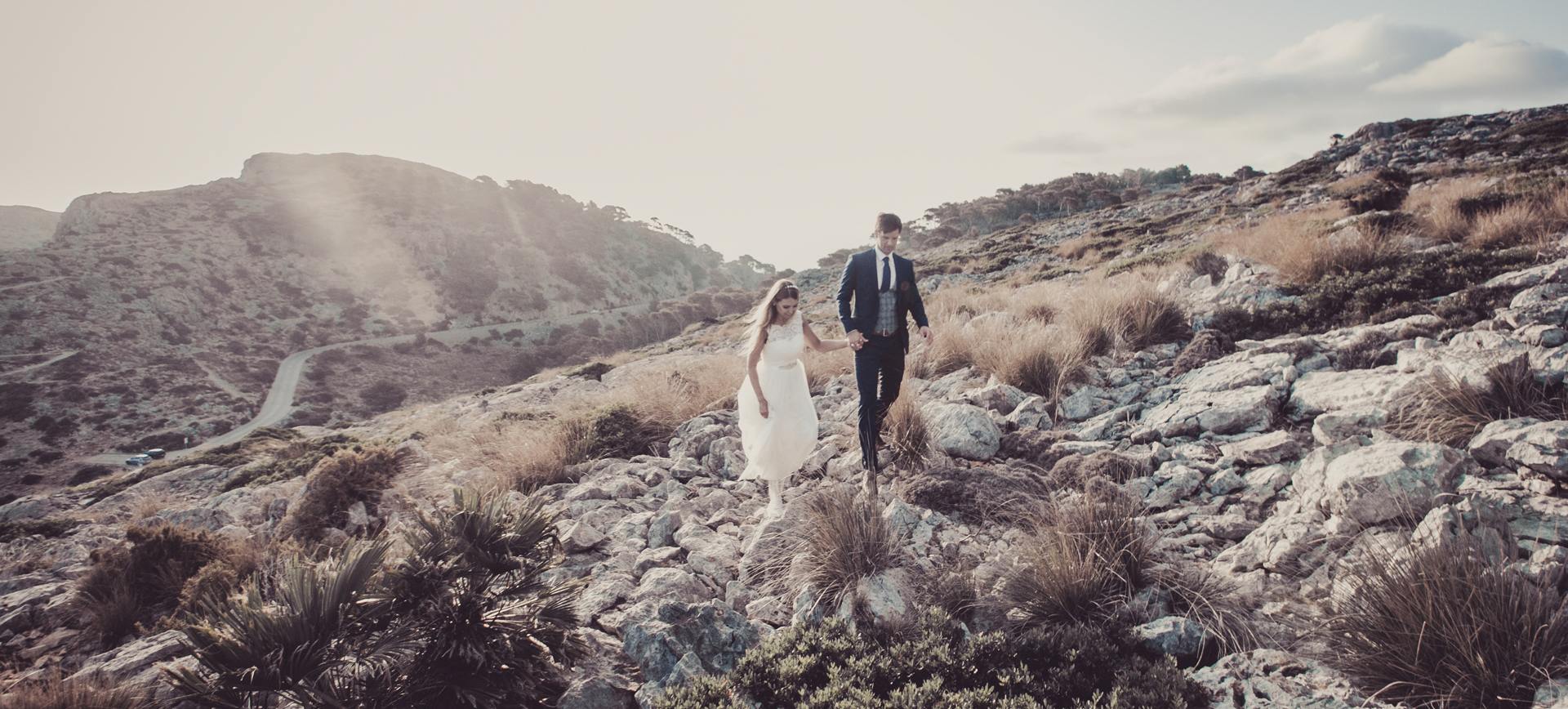 Mallorca beach elopement in Formentor - Bride and Groom on wedding day