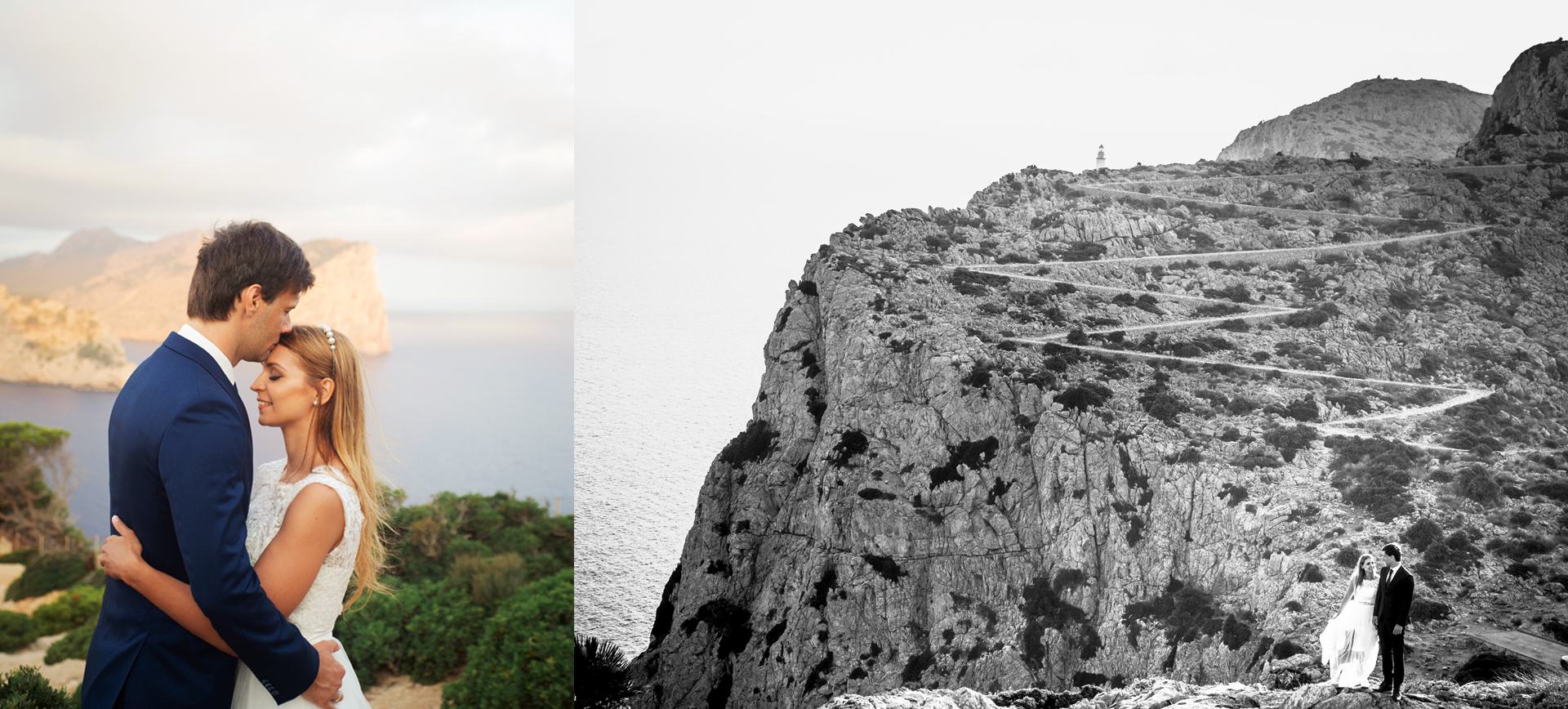 mallorca sunrise beach elopement package in formentor - bride and groom at their wedding day in mallorca