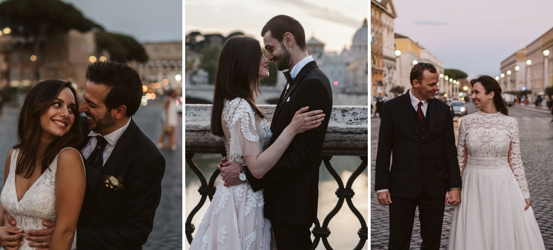 Rome Elopement - bride and groom in rome