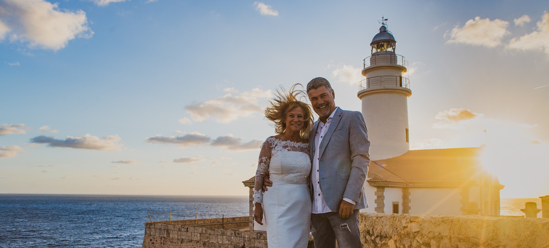 mallorca after wedding photoshoot at lighthouse