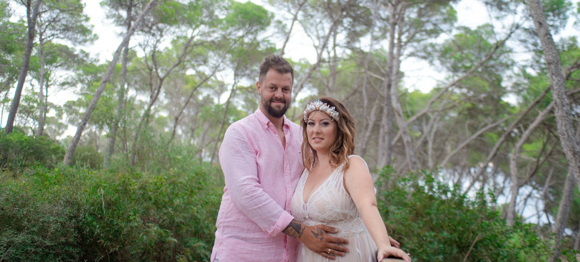 santanyi elopement wedding in Mallorca - bride and groom in natural parc mondrago