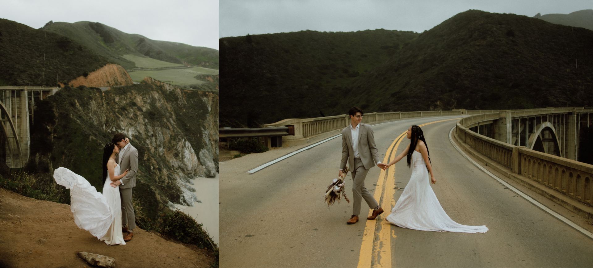 california elopement in Big Sur - scenic wedding photos