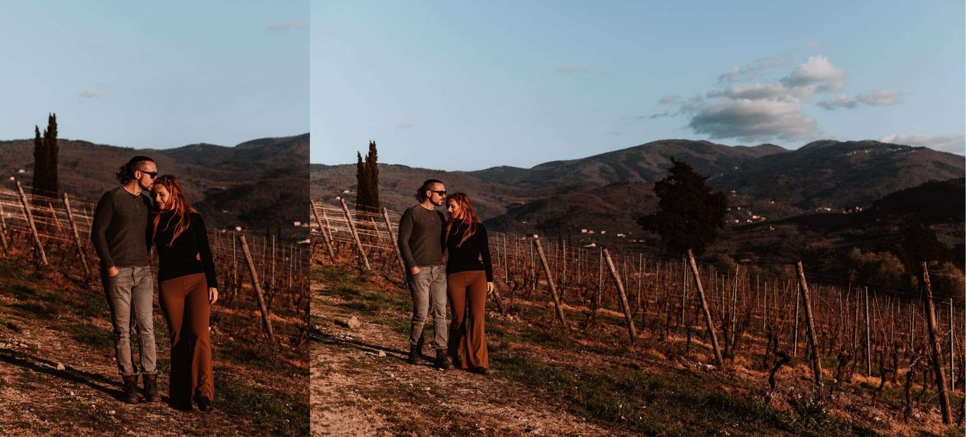 vineyard photoshoot near florence, tuscany
