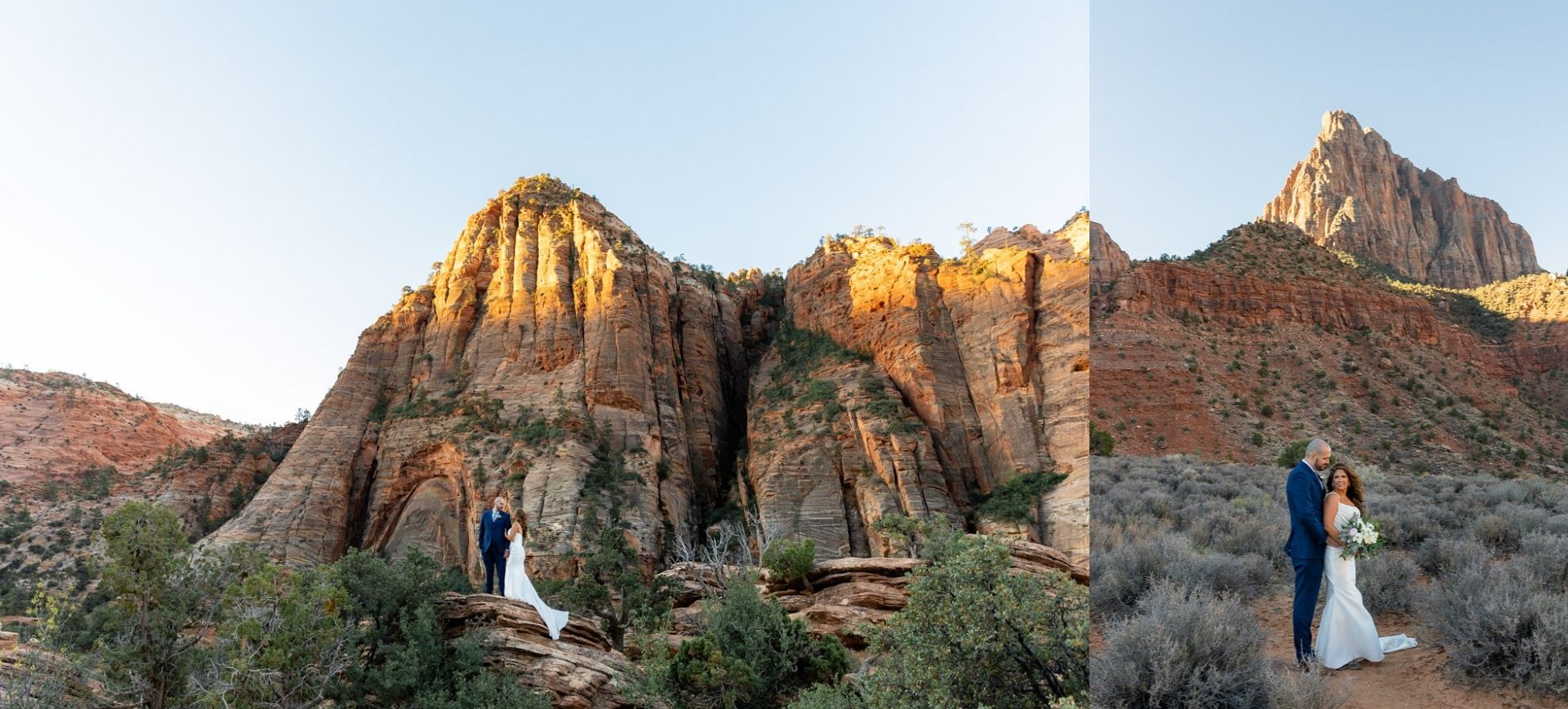 zion national park elopement package - utah - bride & groom wedding photos