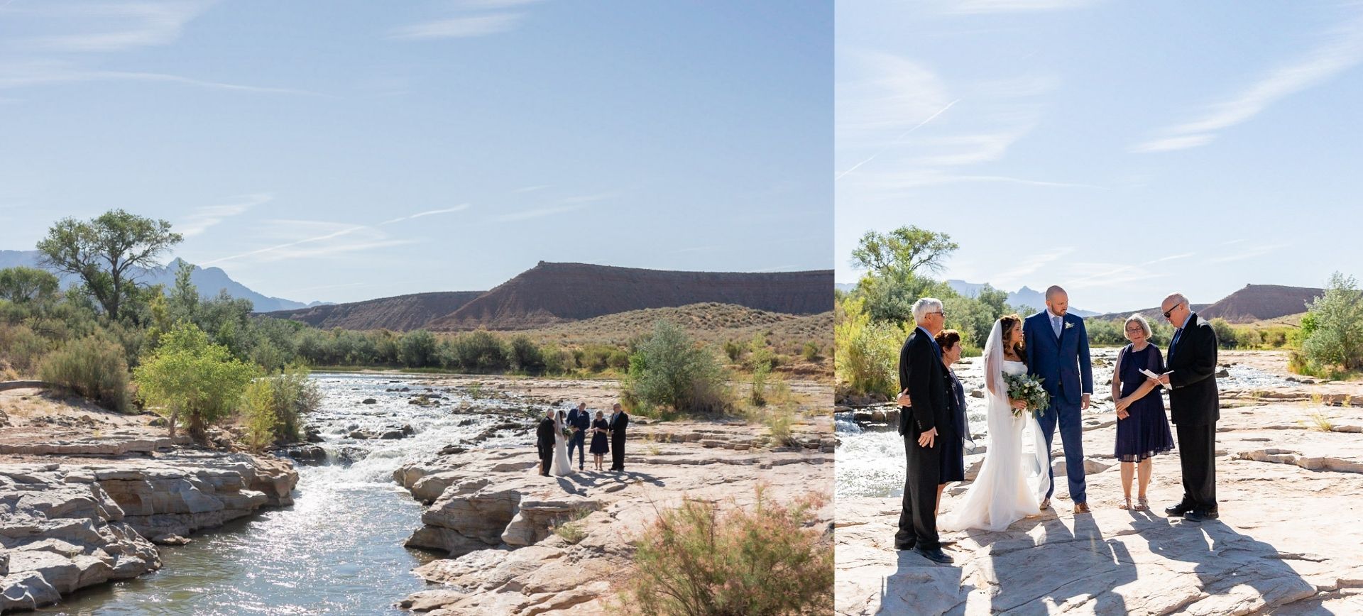 zion national park wedding in utah - bride & groom during elopement ceremony - full day package