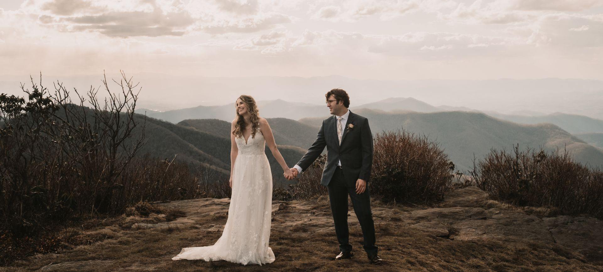 north carolina elopement near asheville - blue ridge mountains wedding
