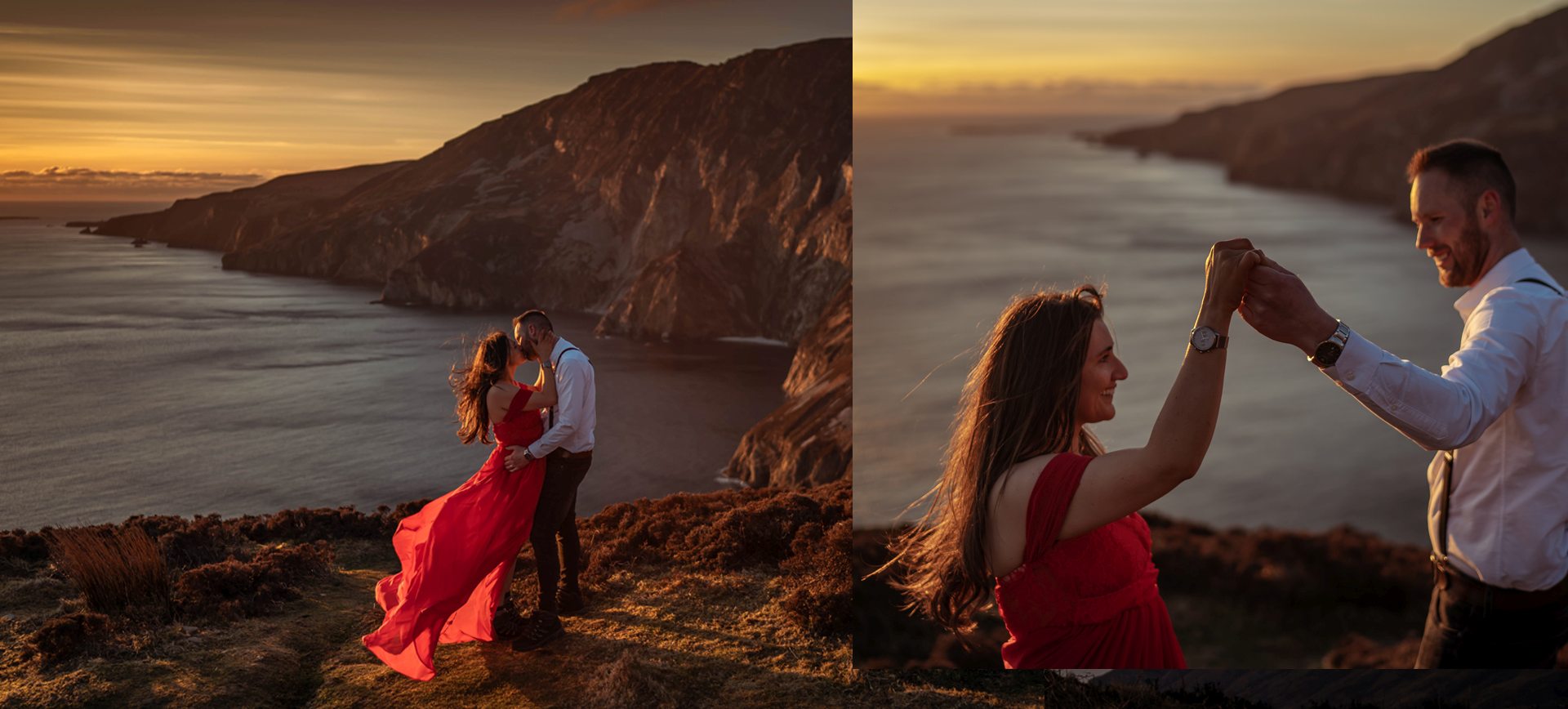couple photoshoot in ireland - adventure session in donegal