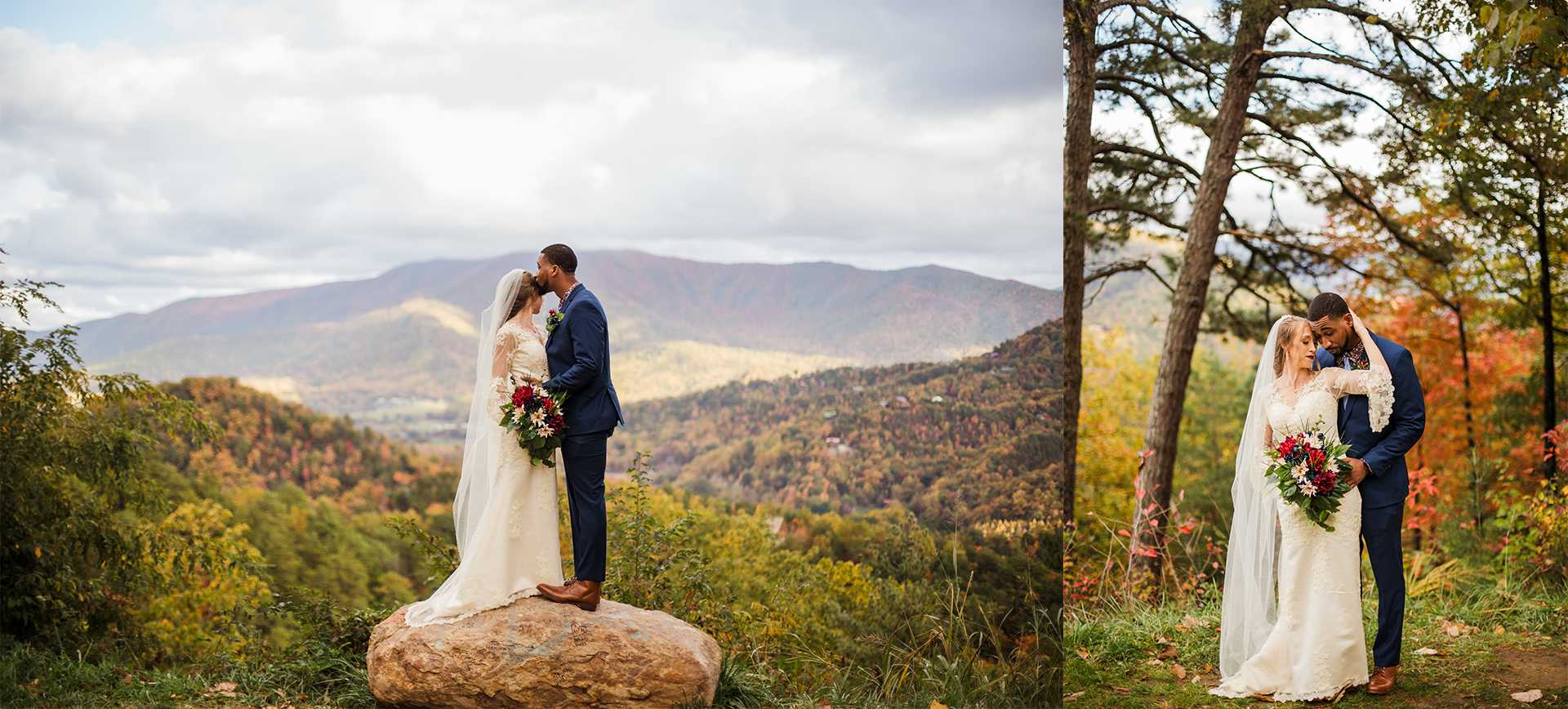 foothills parkway elopement wedding in the smoky mountains
