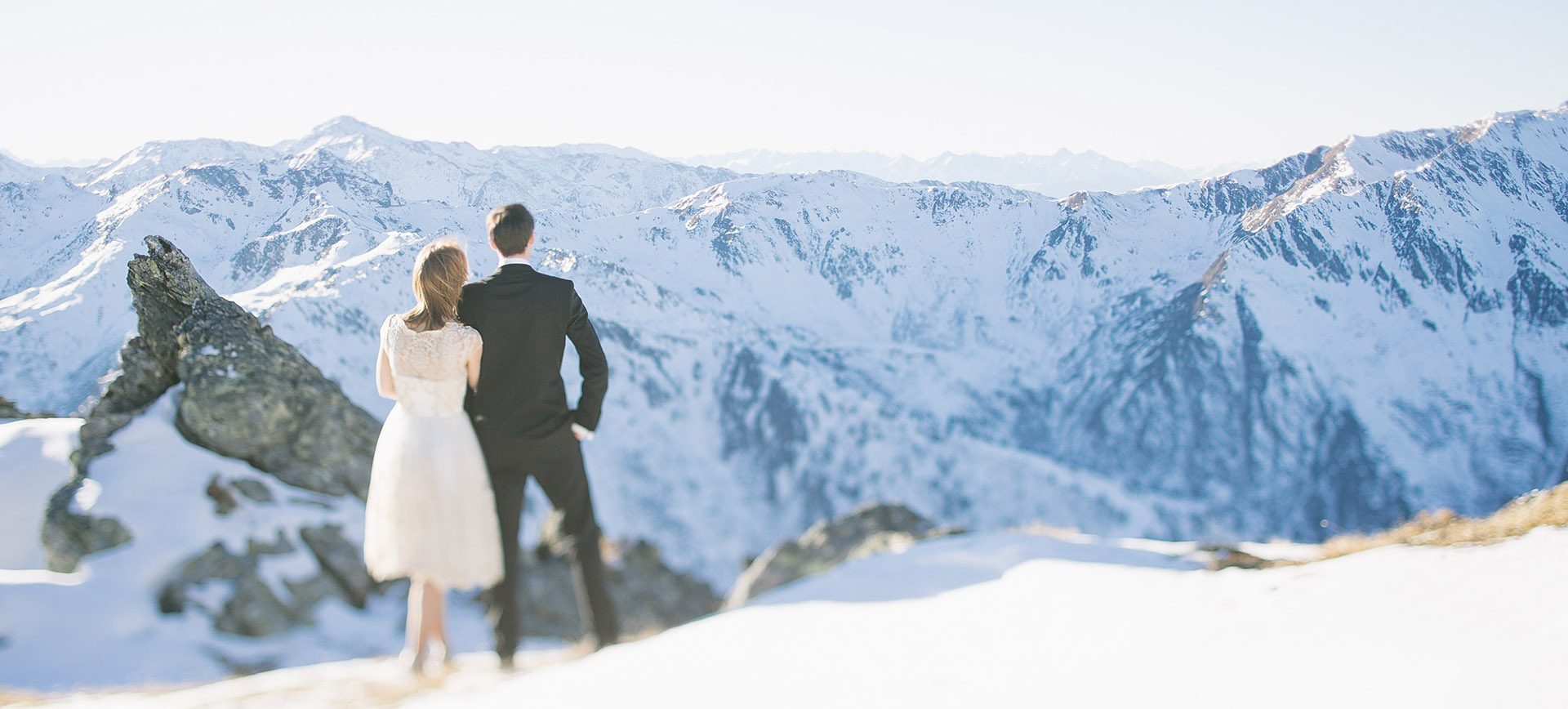 mountain elopement packages - winter and snow