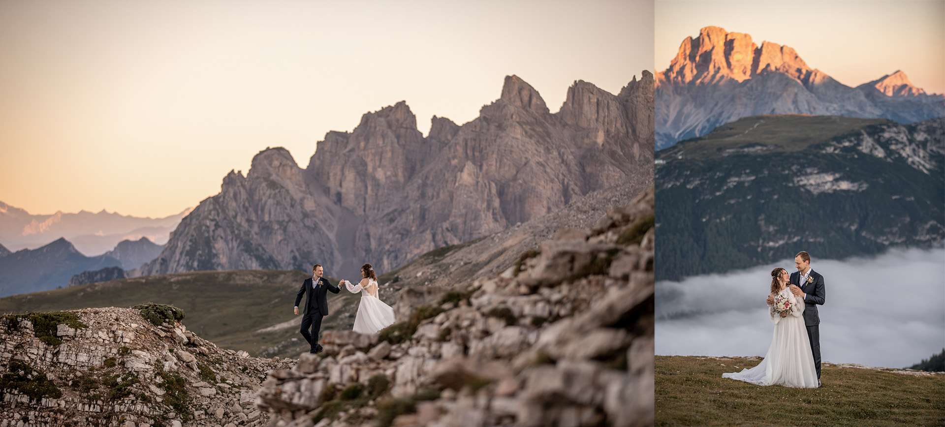 dolomites elopement - mountain wedding in italy
