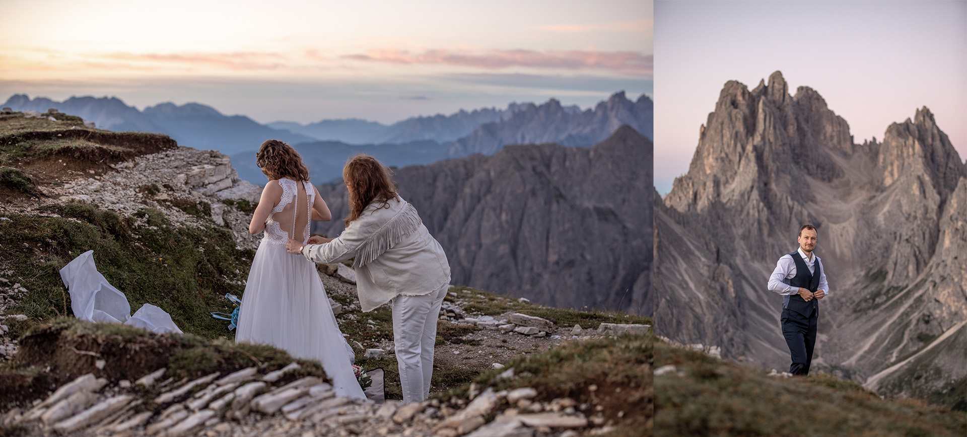 mountain elopement in italy - dolomites wedding