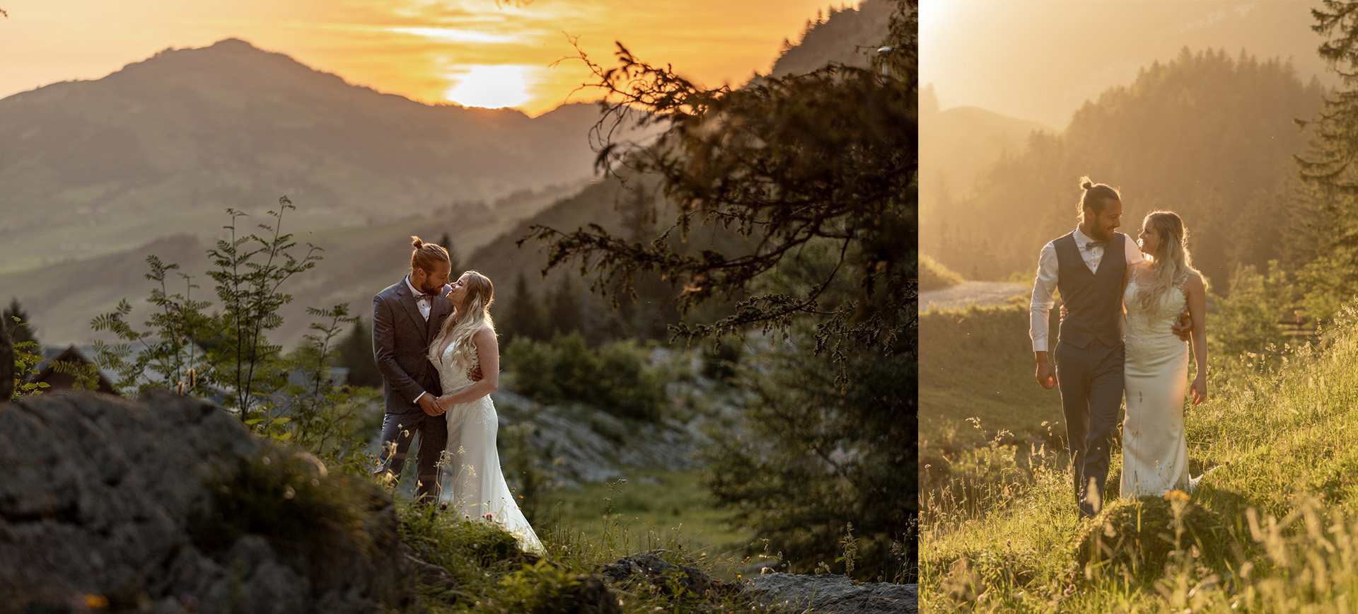 switzerland elopement wedding in the mountains - adventure wedding