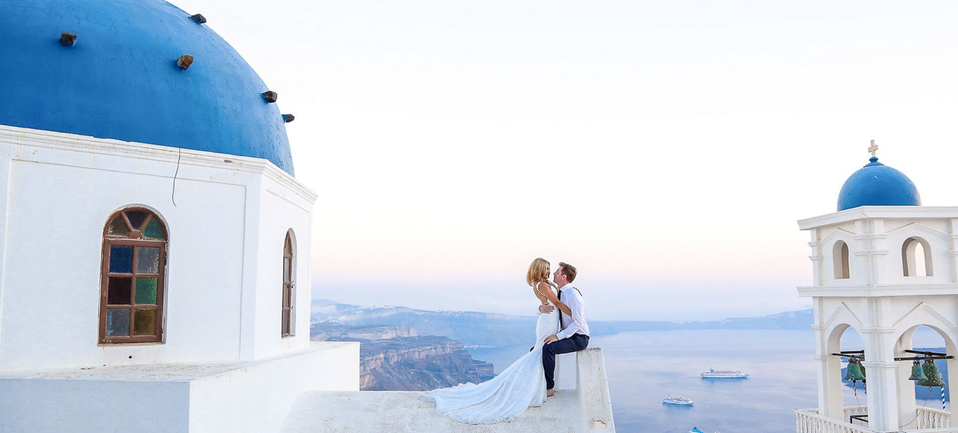elopement wedding in santorini, greece