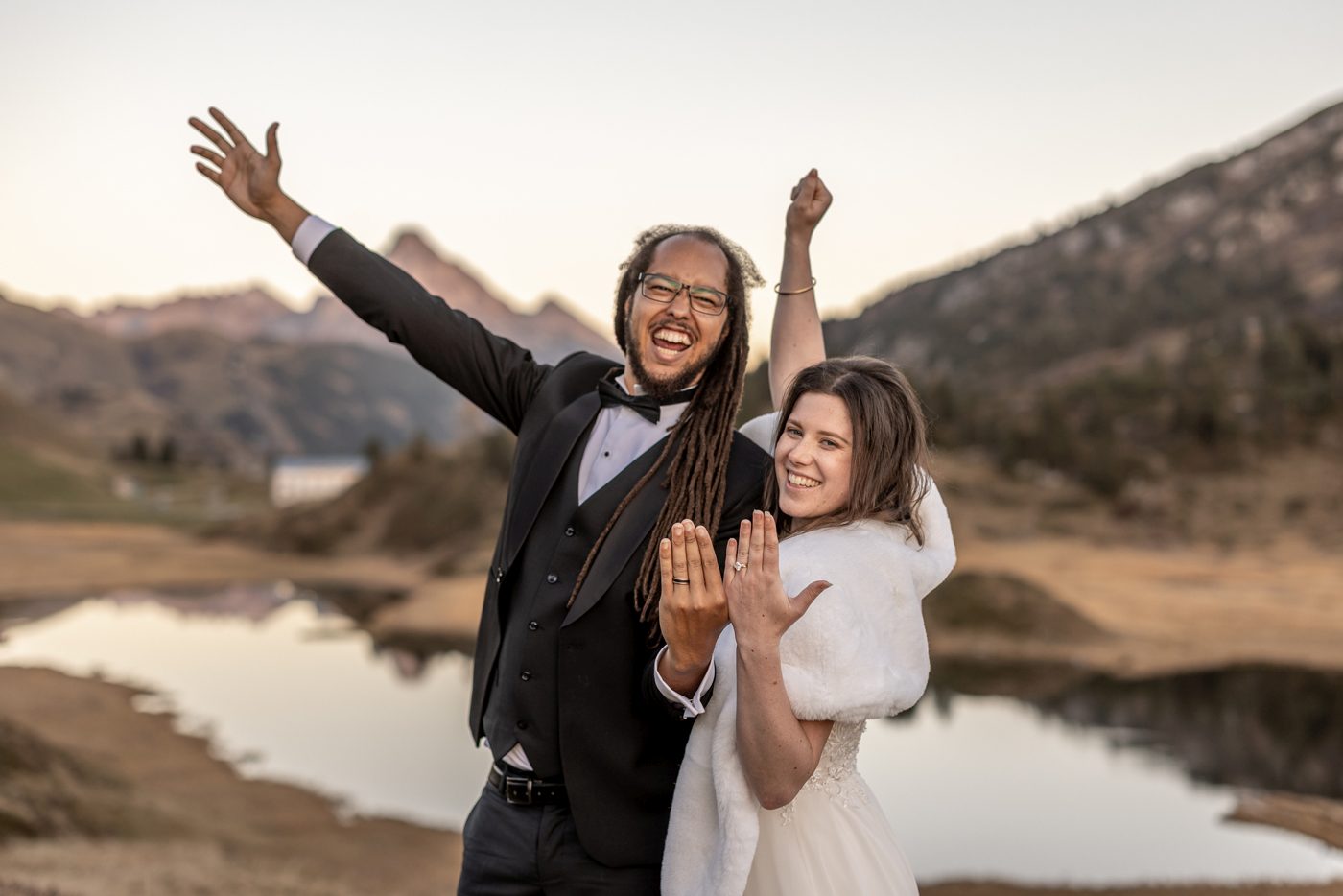 mountain elopement ideas couple just married
